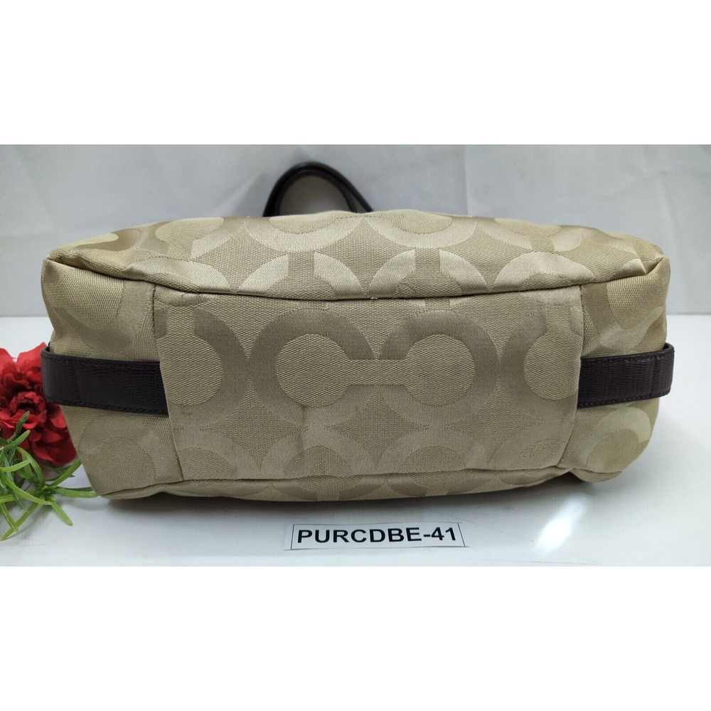 Coach Maggie Madison Signature Brown Canvas Leather 3 Compartments Shoulder Bag - Picture 7 of 15